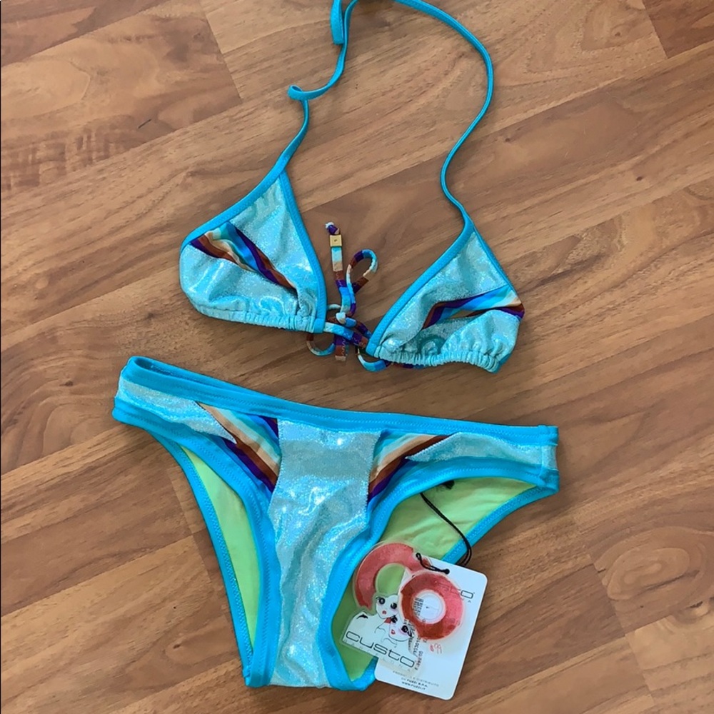 NWT Custo Barcelona Iridescent Bikini